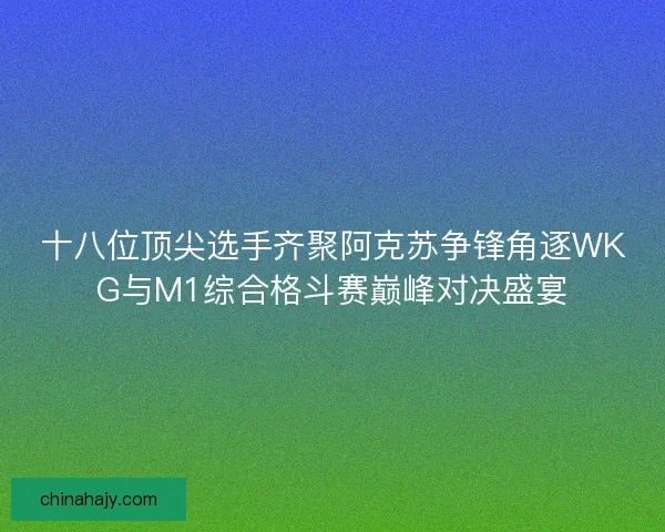 十八位顶尖选手齐聚阿克苏争锋角逐WKG与M1综合格斗赛巅峰对决盛宴